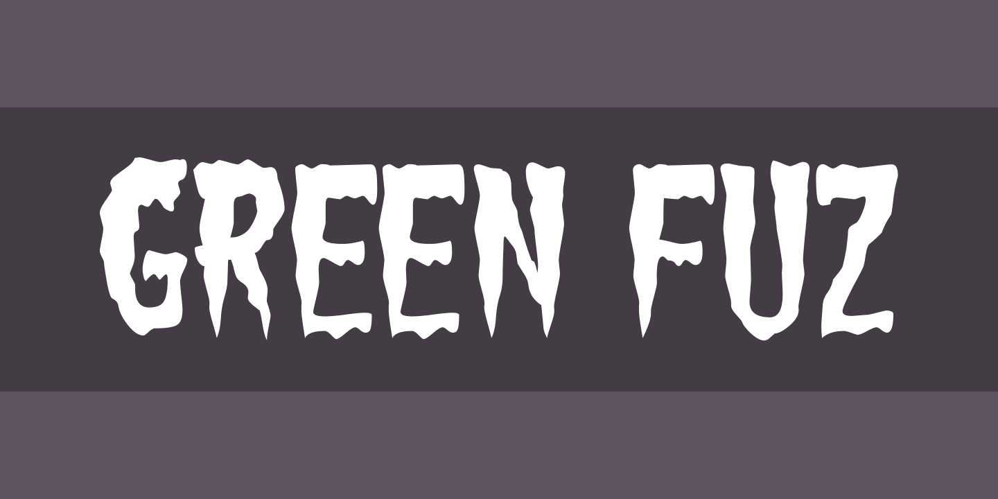 Beispiel einer Green Fuz Regular-Schriftart